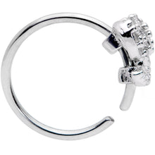 20G 5/16 Clear CZ Elegant Elephant Nose Hoop