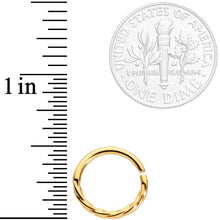16G 3/8 Gold Tone Simply Twisted Closure Ring