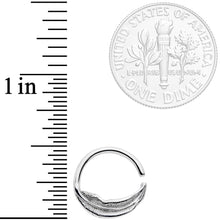 16G 3/8 Falling Feather Seamless Circular Ring