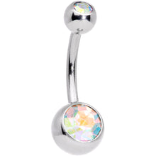 Aurora Gem Variety St Patricks Day Shamrock Belly Ring Set of 4