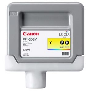 New, Pre-Owned -  PFI-306Y Standard-Yield Yellow Ink Cartridge, 6660B001