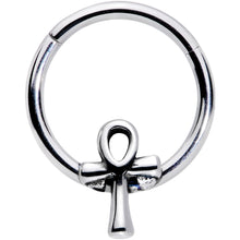 16G 3/8 Egyptian Ankh Hinged Segment Ring