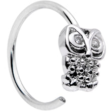 20G 5/16 Clear CZ Gem All About Owl Nose Hoop