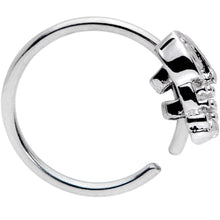 20G 5/16 Clear CZ Gem All About Owl Nose Hoop