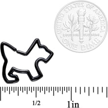 16G 5/16 Black PVD Sweet Scotty Dog Closure Ring