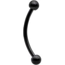 16G 1/2 Black Curved Barbell