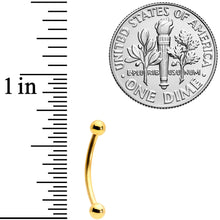 16G 1/2 Gold Tone Curved Barbell