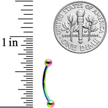 16G 1/2 Rainbow Curved Barbell