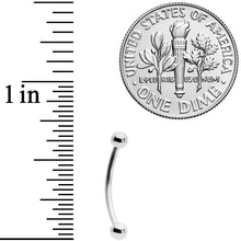 16G 1/2 Stainless Steel Curved Barbell