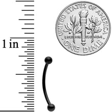 16G 9/16 Black Curved Barbell