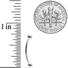 16G 9/16 Stainless Steel Curved Barbell