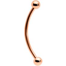 16G 5/8 Rose Gold Tone Curved Barbell