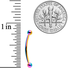 16G 5/8 Rainbow Curved Barbell