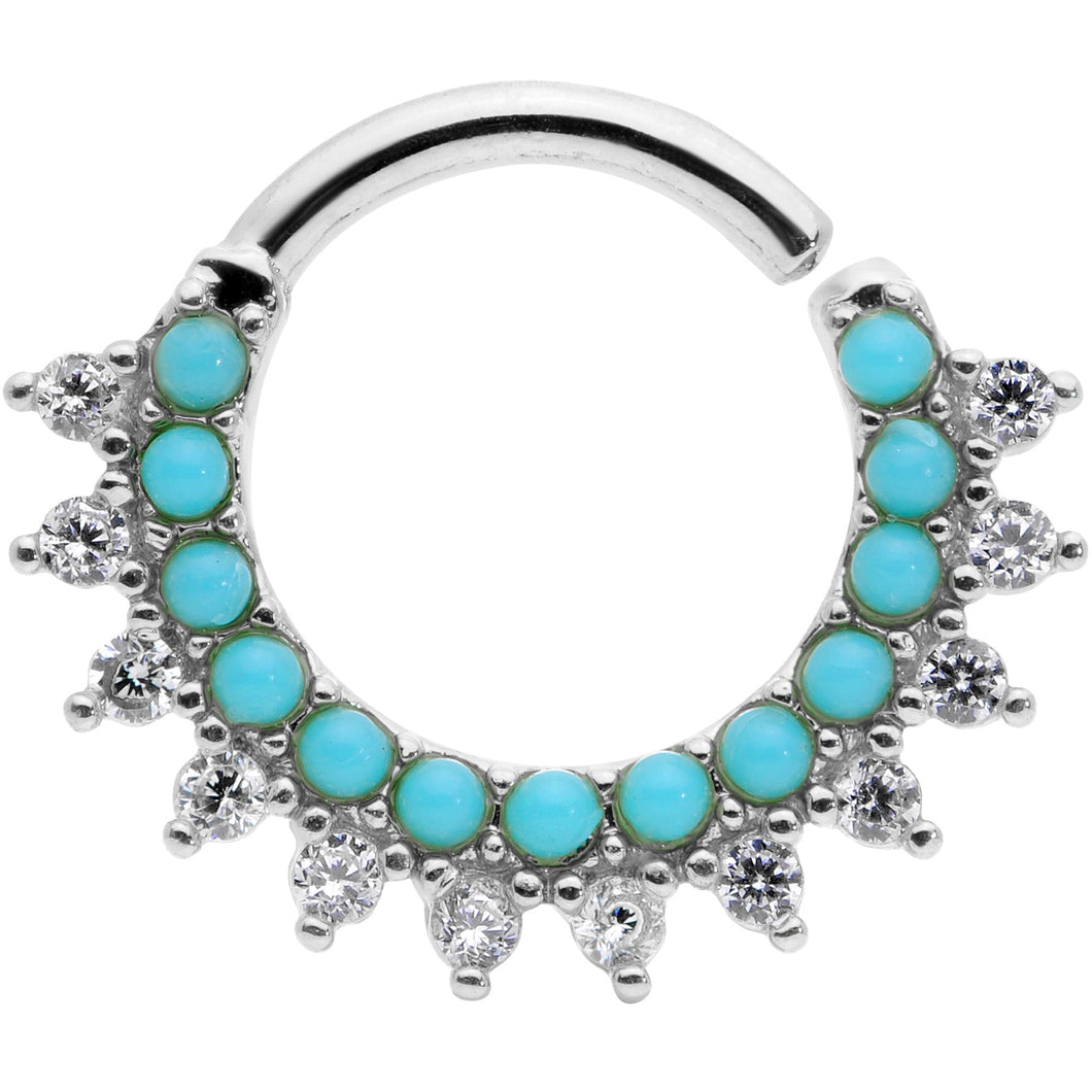 16G 5/16 Turquoise Western CZ Bendable Daith Cartilage