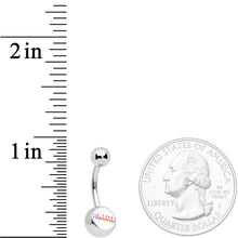 Rainbow Text Gay Pride Belly Ring