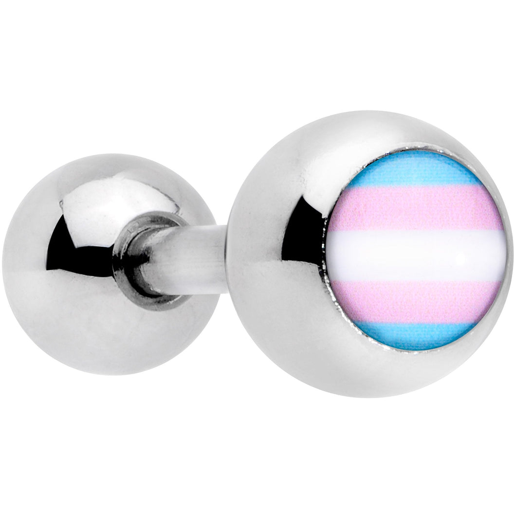 16G 1/4 Pink Blue Transgender Pride Flag Cartilage Tragus Earring
