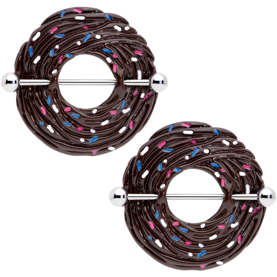 14G 33mm Chocolate Cupcake Nipple Shield Set