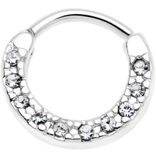 16G 5/16 Clear Gem Paved Cartilage Clicker