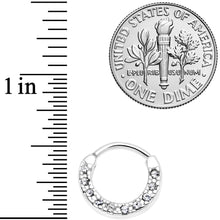16G 5/16 Clear Gem Paved Cartilage Clicker