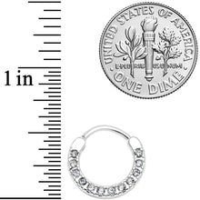 16G 3/8 Clear Gem Paved Septum Clicker