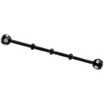14G Clear Gem Black Industrial Barbell 38mm