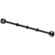 14G Clear Gem Black Industrial Barbell 38mm