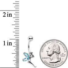Clear Blue Gem Water Fairy Belly Ring Set of 3