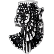 16G 1/4 Black Gem Egypt Cleopatra Anubis Cartilage Tragus Earring