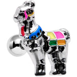 16G 1/4 Colorful Drama Llama Cartilage Tragus Earring