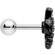 16G 1/4 Black Aurora Gem Crafty Kitty Cat Cartilage Tragus Earring