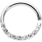 16G 5/16 Clear Gem Simple Elegance Seamless Circular Ring