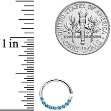 16G 5/16 Blue Gem Simple Elegance Seamless Circular Ring