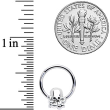 16G 3/8 Black Gem Nautical Octopus Hinged Segment Ring