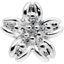 16G 1/4 CGem Center Flower Cartilage Tragus Earring