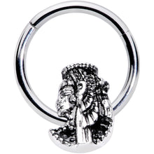 16G 3/8 Egypt Cleopatra Anubis Hinged Segment Ring