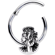 16G 3/8 Egypt Cleopatra Anubis Hinged Segment Ring