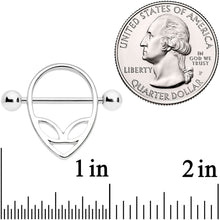 14G 9/16 UFO Alien Nipple Shield Set