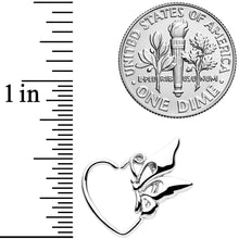 18G 3/8 Butterfly Heart Left Ear Closure Ring