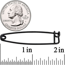 16G Black Punk Rock Safety Pin Industrial Barbell 38mm