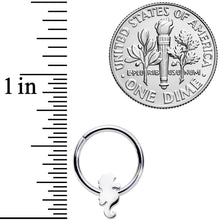 16G 3/8 Steel Nautical Seahorse Hinged Segment Ring