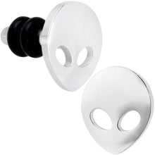 Steel Space Alien Single Flare Plug Set 14G to 2G