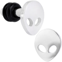 Steel Space Alien Single Flare Plug Set 14G to 2G
