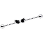 14G Clear Gem 50s Retro Summer Sunglasses Industrial Barbell 38mm