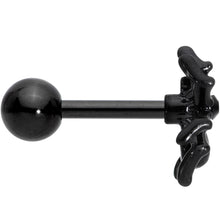 16G 5/16 Black Spooky Halloween Spider Cartilage Earring