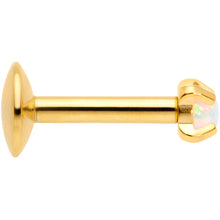 16G 1/4 2mm Syn Opal Gold G23 Titanium Internal Thread Labret