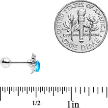 16G 1/4 Aqua Gem Heart Spider Cartilage Tragus
