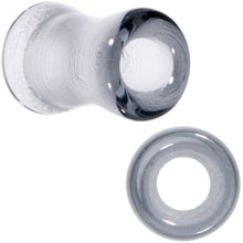 Translucent Black Glass Tunnel Plug Set 2G to 1 Inch