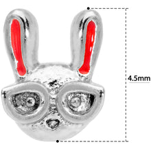 20G 5/16 Pink Ears Nerdy Easter Bunny L Shaped Nose Ring