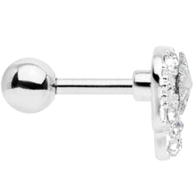 16G 1/4 Clear Gem Star Skull Cartilage Tragus Earring