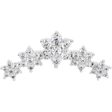 16G 5/16 Clear CZ Gem Floral Internal Thread Labret